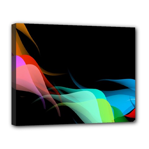 Flower 3d Colorm Design Background Canvas 14  X 11  (stretched) by HermanTelo