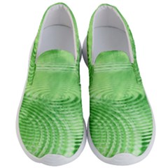Wave Concentric Circle Green Men s Lightweight Slip Ons by HermanTelo