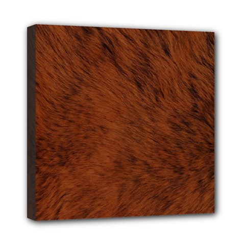 Fur Skin Bear Mini Canvas 8  X 8  (stretched) by HermanTelo