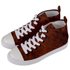 Fur Skin Bear Women s Mid-top Canvas Sneakers by HermanTelo