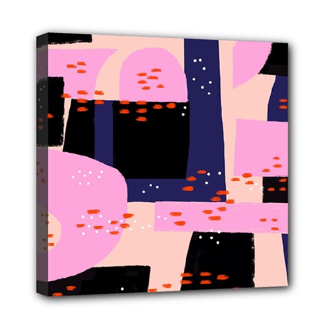 Vibrant Tropical Dot Patterns Mini Canvas 8  X 8  (stretched) by Vaneshart