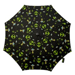 Alien Ufo Pattern Hook Handle Umbrellas (large) by Vaneshart