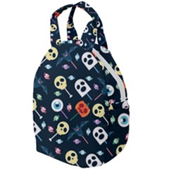 Halloween Candy Pattern Vector Travel Backpacks by Vaneshart