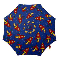 Space Rocket Pattern Hook Handle Umbrellas (small) by Vaneshart