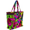 Seamless Doodle Zip Up Canvas Bag View2