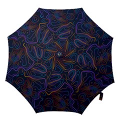 Topographic Colorful Contour Illustration Background Hook Handle Umbrellas (small) by Vaneshart