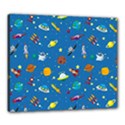 Space Rocket Solar System Pattern Canvas 24  x 20  (Stretched) View1