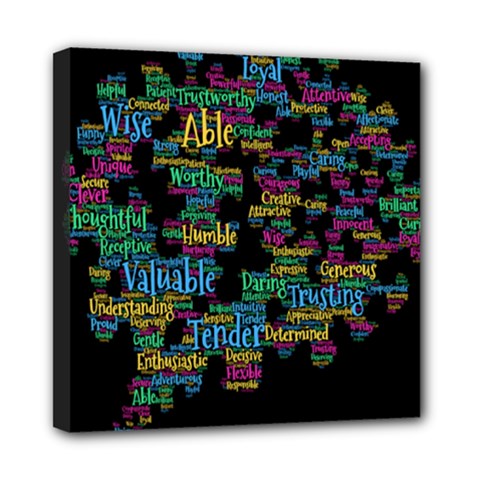 Affirmations Mini Canvas 8  X 8  (stretched) by ArtworkByPatrick