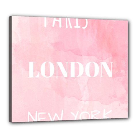 Paris, London, New York Canvas 24  X 20  (stretched) by Lullaby