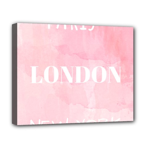 Paris, London, New York Deluxe Canvas 20  X 16  (stretched) by Lullaby