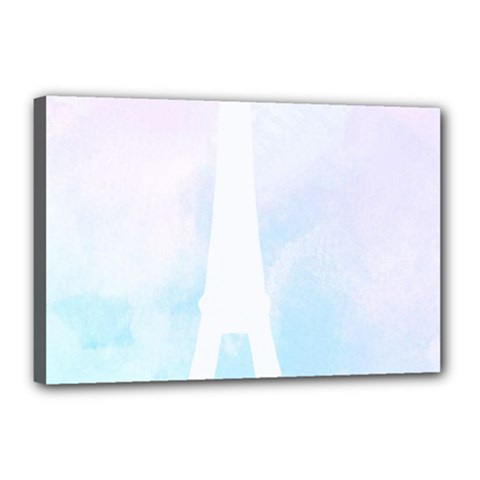 Pastel Eiffel s Tower, Paris Canvas 18  X 12  (stretched) by Lullaby