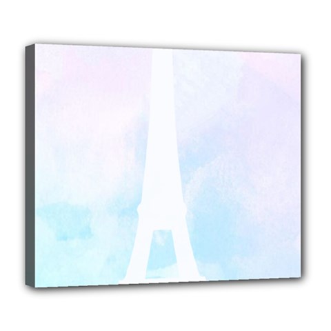 Pastel Eiffel s Tower, Paris Deluxe Canvas 24  X 20  (stretched) by Lullaby