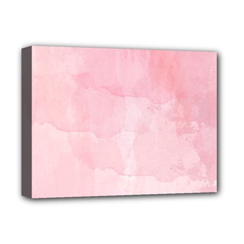 Pink Blurry Pastel Watercolour Ombre Deluxe Canvas 16  X 12  (stretched)  by Lullaby