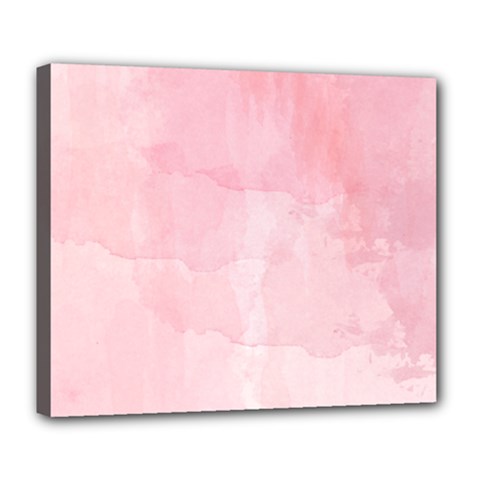Pink Blurry Pastel Watercolour Ombre Deluxe Canvas 24  X 20  (stretched) by Lullaby
