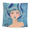 Blue Girl Square Tapestry (Large) View1