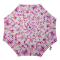 Background Square Pattern Colorful Hook Handle Umbrellas (medium) by Simbadda