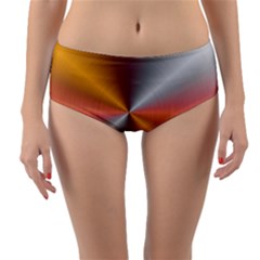 Abstract Easy Shining Reversible Mid-waist Bikini Bottoms by Bajindul