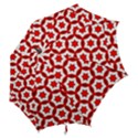 Pattern Red White Texture Seamless Hook Handle Umbrellas (Medium) View2