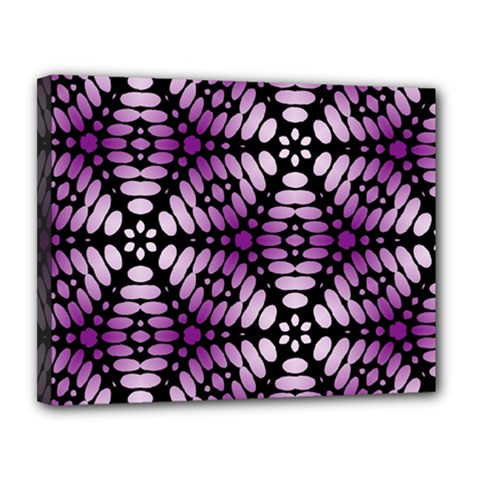 Pattern Purple Seamless Design Canvas 14  X 11  (stretched) by Simbadda