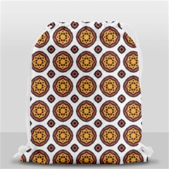 Pattern Fall Color White Background Drawstring Bag (small) by Simbadda