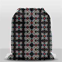 Pattern Black Background Texture Art Drawstring Bag (small) by Simbadda