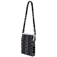 Pattern Black Background Texture Art Multi Function Travel Bag by Simbadda