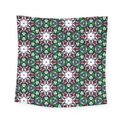 Stained Glass Pattern Church Window Square Tapestry (small) by Simbadda
