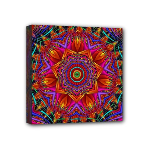 Kaleidoscope Pattern Ornament Mini Canvas 4  X 4  (stretched) by Simbadda