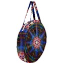 Mandala Pattern Kaleidoscope Giant Round Zipper Tote View3