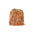 Oranges Background Texture Pattern Drawstring Pouch (Small) View2