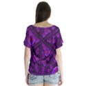 Spheres Combs Structure Regulation V-Neck Flutter Sleeve Top View2