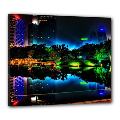 Night City Canvas 24  X 20  (stretched) by Vaneshart