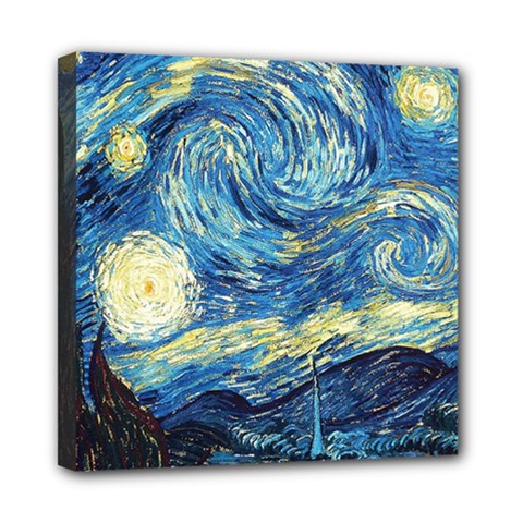 Starry Night Mini Canvas 8  X 8  (stretched) by Vaneshart