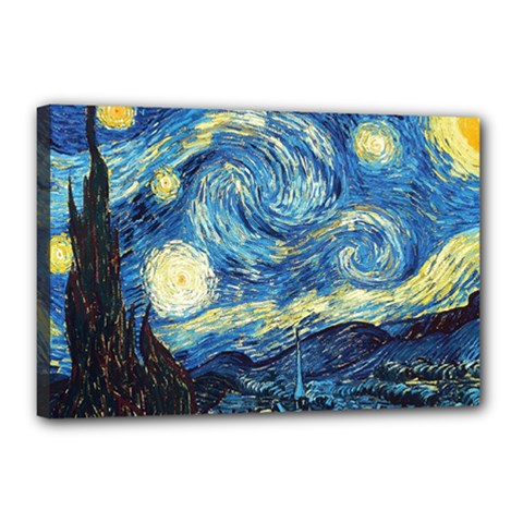 Starry Night Canvas 18  X 12  (stretched) by Vaneshart