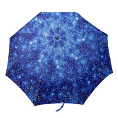 Blurred Star Snow Christmas Spark Folding Umbrellas by HermanTelo