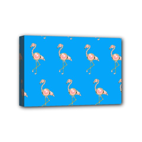 Flamenco Birds Exotic Nice Pink Mini Canvas 6  X 4  (stretched) by Mariart