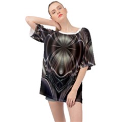 Digital Art Artwork Colorful Poster Oversized Chiffon Top by Wegoenart