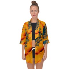 Art Artwork Fractal Digital Art Open Front Chiffon Kimono by Wegoenart