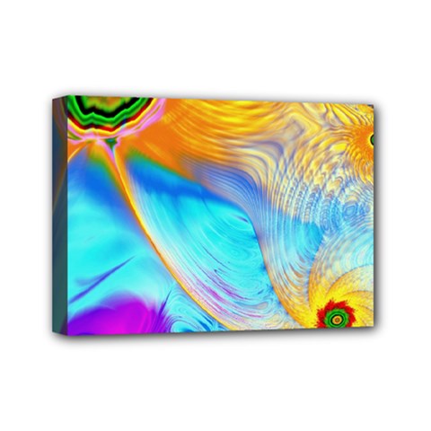 Artwork Digital Art Fractal Colors Mini Canvas 7  X 5  (stretched) by Wegoenart