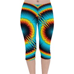 Art Artwork Fractal Digital Art Velvet Capri Leggings  by Wegoenart