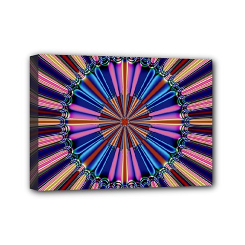 Artwork Fractal Geometrical Design Mini Canvas 7  X 5  (stretched) by Wegoenart