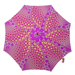 Digital Arts Fractals Futuristic Pink Hook Handle Umbrellas (small) by Wegoenart