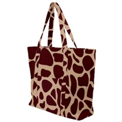 Animal Print Giraffe Patterns Zip Up Canvas Bag by Vaneshart