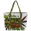 Cannabis Hemp Hashish Illegal Drug Trade Rasta Zip Up Canvas Bag View3