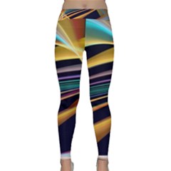 Lines Stripes Colorful Abstract Background Color Classic Yoga Leggings by Vaneshart