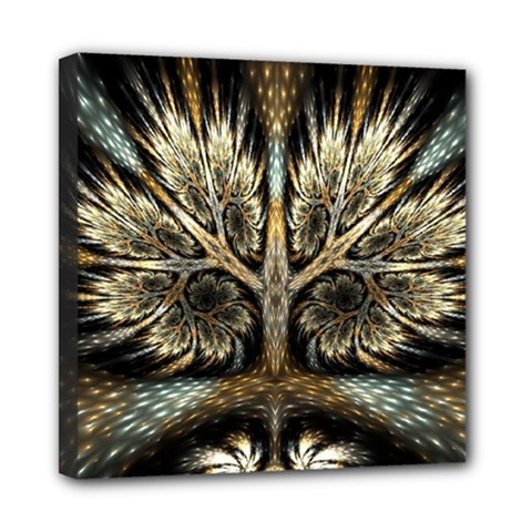 Roots Abstract Sectors Layers Colors Mini Canvas 8  X 8  (stretched) by Vaneshart