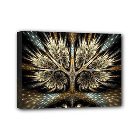 Roots Abstract Sectors Layers Colors Mini Canvas 7  X 5  (stretched) by Vaneshart