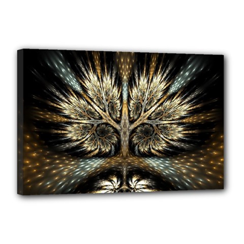 Roots Abstract Sectors Layers Colors Canvas 18  X 12  (stretched) by Vaneshart