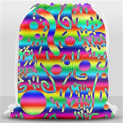 Rainbow Confetti Drawstring Bag (large) by bloomingvinedesign
