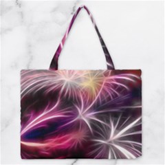 Fireworks Rocket Night Lights Flash Zipper Medium Tote Bag by Bajindul